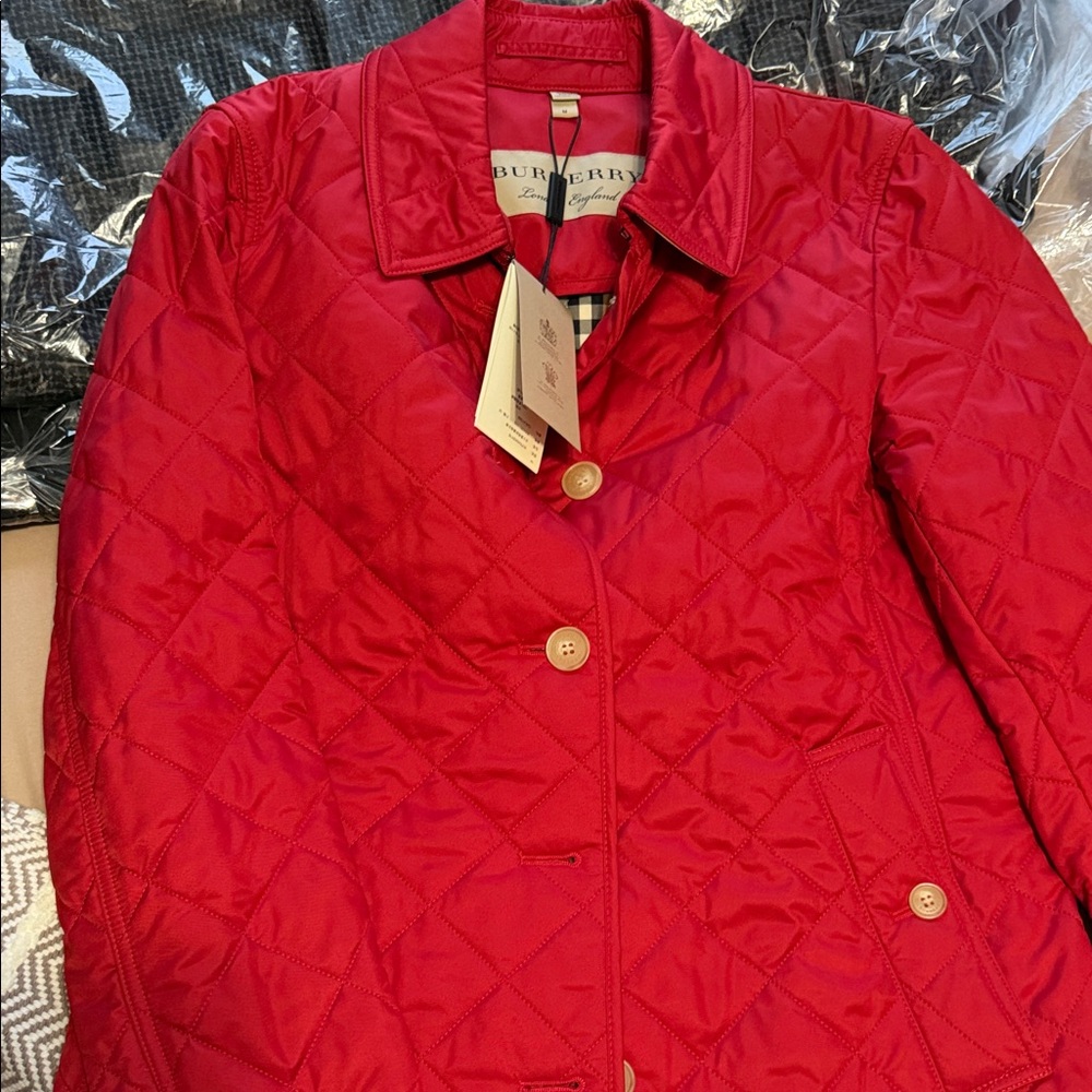 Burberry Women's Vibrant Red Puffer Jacket